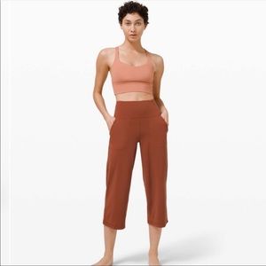 Lululemon Align Wide Leg Super-High-Rise Crop  23" in Dark Terracotta. Size 4.
